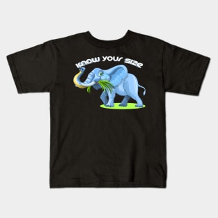 Know Your Size - Cool Colorful Elephant Kids T-Shirt